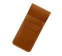 Elegante custodia in pelle per penne stilografiche dal design compatto, impermeabile, per uomini e donne, custodia da viaggio antica, Colore: marrone.