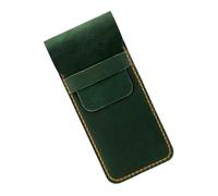 Elegante custodia in pelle per penne stilografiche dal design compatto, impermeabile, per uomini e donne, custodia da viaggio antica, Verde