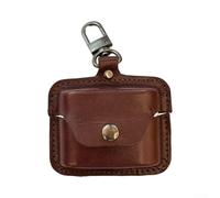 Elegante custodia in pelle per Sony WF-1000XM6, con moschettone, accessorio antiurto in blu scuro