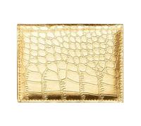 Elegante custodia per carte di credito in PU funzionale e alla moda borsa compatta organizzata portafoglio per uso quotidiano stampa manica documento, Oro, Bellezza di massa