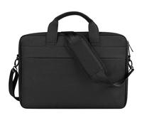 Elegante custodia per laptop a forma di valigetta, borsa a tracolla leggera e resistente agli urti, in tessuto di poliestere con tracolla removibile,