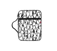 Elegante custodia per libri con stampa della folla di pinguini, custodia per libri con manico resistente, borsa protettiva per chiesa per uomini e donne