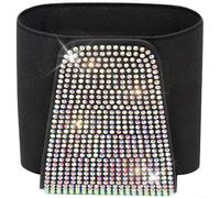 Elegante custodia per occhiali da sole con strass e diamanti, custodia in pelle PU per mantenere gli occhiali e gli oggetti personali ordinati negli scomparti del veicolo (colorata)