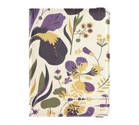 Elegante custodia per passaporto in pelle stile vintage con foglie di iris per viaggio custodia vaccino custodia protettiva porta carte custodia passaporto per uomo ultra sottile, eleganti foglie iris