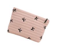 Elegante custodia per trucco con fiocco, funzionale, borsa per il trucco, portatile, adatta per palestra e viaggi, AA.