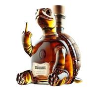 Elegante decanter per whisky in vetro, bottiglia di cristallo con tappo ermetico, senza piombo, per invecchiare, decorativo e da collezione per la casa e il bar (A1)