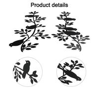 Elegante Decorazione da Parete in Metallo con Sei Uccellini su Olivo Vite per Tu