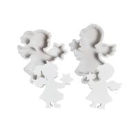 Elegante decorazione in silicone stampo ragazzo e ragazza che tiene stella ornamento desktop gesso gioielli che fanno forniture per la decorazione della casa accessorio