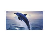 Elegante delfino Banner Stampa Bandiera Interna Esterna Festone Banner e Segni Poster Personalizzato Sfondo Foto Sfondo per Business Laurea Matrimonio Evento Decorazione Piccolo