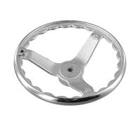 Elegante design in acciaio elettrolitico di 3 ruote a raggi perfettamente adatto a diversi macchinari (25,4 cm)