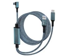 Elegante design nero del cavo USB C VR che garantisce un'esperienza di streaming