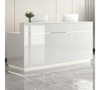 Elegante desk di reception a LED con drawers & Cable Grommet - Moderno pannello frontale per uffici & Corporate Halls Design elegante per spazi professionali