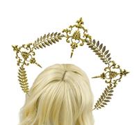 Elegante diadema corona fascia barocco perle ciondolo fascia per capelli donna Cosplay costume accessori chiesa matrimonio fascia per capelli, Metallo