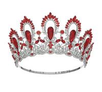 Elegante diadema da donna con grande cristallo da regina reale, corona da principessa, diadema per concorsi di matrimonio