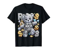 Elegante divertente carino carino fiocco strass orso Maglietta
