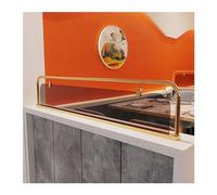 Elegante divisorio in vetro temperato dorato per banconi di ristoranti e uffici, elegante divisorio per casa e ufficio, 25 x 100 cm, soluzione moderna per la privacy