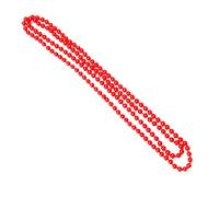 Elegante donna signora lungo rosso perline di vetro maglione collana perline collana, Rosso, Come Descrizione