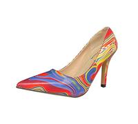 Elegante donna tacchi alti tacchi temperamatite design moda scarpe per le donne espressive, Colore: rosso, 42 EU
