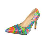 Elegante donna tacchi alti tacchi temperamatite design moda scarpe per le donne espressive, verde, 38 EU