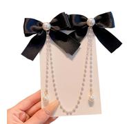 Elegante Doppio Bowknot Clip Per I Bambini Con Nappe Perline Disegni Perfetto Per Le Piccole Ragazze Abbigliamento Quotidiano E Eventi