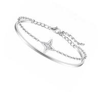 Elegante Doppio Strato Stella Zircone Contemporaneo Doppio Strato Gioielli Con Eye Catching Star Zircone Casual Braccio Candy