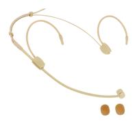 Elegante e attraente doppio gancio auricolare microfono in elegante tonalità be