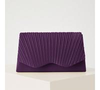 Elegante e leggera clutch plissettata alla moda, borsa da sera glamour e affascinante con slot e scomparti nascosti per le carte, può essere utilizzata come borsa a spalla o a tracolla con catena meta