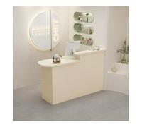 Elegante e moderna scrivania per reception, elegante tavolo da banco anteriore per ufficio e ospitalità, 110 x 50 cm, ideale per spazi professionali