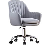 Elegante e moderna sedia girevole da ufficio in velluto - comoda scrivania per computer, per casa, ufficio, studio, soggiorno, camera da letto e da toeletta