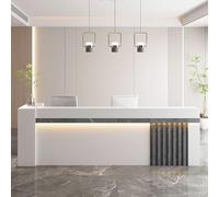Elegante e moderno banco reception con ampio spazio di archiviazione Front Office per spazi commerciali migliorati Mobili per reception professionale per uffici e aree di attesa