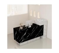 Elegante e moderno bancone per ricevimenti con cassetto bloccabile, tavolo da 130 cm per vendita al dettaglio, ufficio e salone di bellezza, migliora l'esperienza del cliente con eleganti mobili da