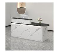 Elegante e moderno desk con pannello privacy a LED - Contemporary Checkout Counter for Salon & Office Space Saving Design (B2 L100CM/L39.3in)