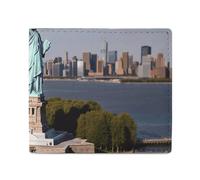 Elegante e portatile piccola statua della libertà a New York stampato portamonete, perfetto per zaini, borse a tracolla, tasche, ecc.