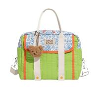 Elegante e pratica borsa da viaggio per organizzare il bambino essenziale durante le uscite o brevi viaggi borsa per pannolini di grande capacità, Verde