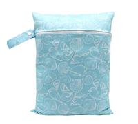 Elegante e pratico sacchetto per avvolgere il bambino stampa cartone animato bagnato asciutto pannolino borsa con cerniera per i genitori di viaggio per le escursioni e i viaggi del bambino borsa