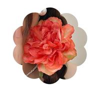 Elegante e squisito accessorio per capelli a forma di peonia, di colore rosso, con strati distinti, squisita fattura, affascinante aura, senso artistico, adatto sia per stili eleganti che alla moda.
