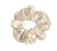 Elegante Elastico For L'intestino Crasso In Chiffon Con Perle Da Donna | Accessorio di moda for anello con fascia for capelli dolci(Color2)
