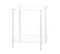 Elegante espositore in acrilico a 2 ripiani multiuso scaffale per cosmetici trasparente per organizzazione di archiviazione domestica Organizzatori multiuso