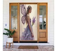 Elegante farfalla donna stampa n. 259 coperture decorative per porta, decorazione per interni ed esterni, primavera, estate, autunno, inverno, Halloween, Natale, decorazioni per la casa