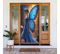 Elegante farfalla donna stampa n. 275 coperture decorative per porta, decorazione per interni ed esterni, primavera, estate, autunno, inverno, Halloween, Natale, decorazioni per la casa