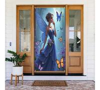 Elegante farfalla donna stampa n. 283 coperture decorative per porta, decorazione per interni ed esterni, primavera, estate, autunno, inverno, Halloween, Natale, decorazioni per la casa