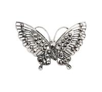 Elegante farfalla strass spilla robusta lega artigianale per anniversario di matrimonio festa di Natale abiti eleganti farfalla abito accessori, Misura unica, come descritto