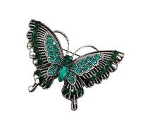 Elegante farfalla strass spilla robusta lega artigianale per anniversario di matrimonio festa di Natale abiti eleganti farfalla abito accessori, Misura unica, come descritto