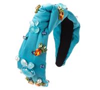 Elegante fascia annodata per le donne antiscivolo primavera Hairband strass perline borchie fasce per capelli per ragazza strumento di styling dei capelli