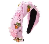 Elegante fascia annodata per le donne antiscivolo primavera Hairband strass perline borchie fasce per capelli per ragazza strumento di styling dei capelli