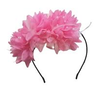 Elegante Fascia Con Testa Fiori Piumata Con Craso Fascia Per Capelli Per Capelli 20s Flapper Hairhoop Femminile Che Modella L'accessorio Accessorio Accessorio.