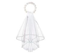 Elegante fascia floreale da sposa con velo, copricapo da sposa, corona, velo, per addio al nubilato e doccia, accessorio per capelli da sposa