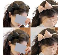 Elegante fascia per capelli con fiocco nero su entrambi i lati per donne copricapo confortevole accessorio per capelli in tessuto per varie occasioni