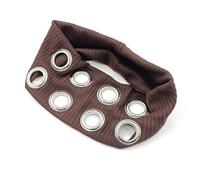 Elegante fascia per capelli con occhielli grandi, in metallo traforato, comoda, per feste casual e hiphop