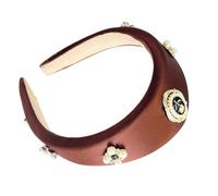 Elegante fascia per capelli con perle rosa per donne, stile vintage, accessorio per capelli alla moda per matrimoni e feste, comoda fascia per capelli